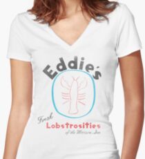 Eddie's Fresh Lobstrosities of the Western Sea Women's Fitted V-Neck T-Shirt