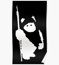 Ewok Silhouette (Black) Poster