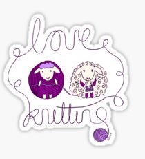 love knitting couple Sticker