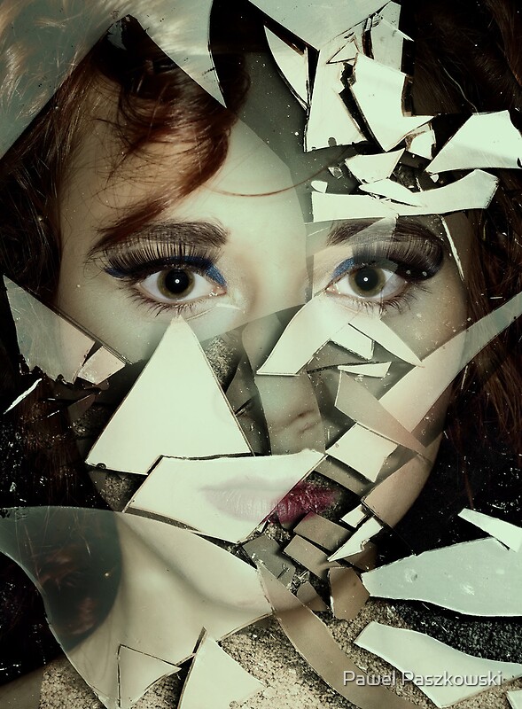 "Broken mirror" by Pawel Paszkowski Redbubble