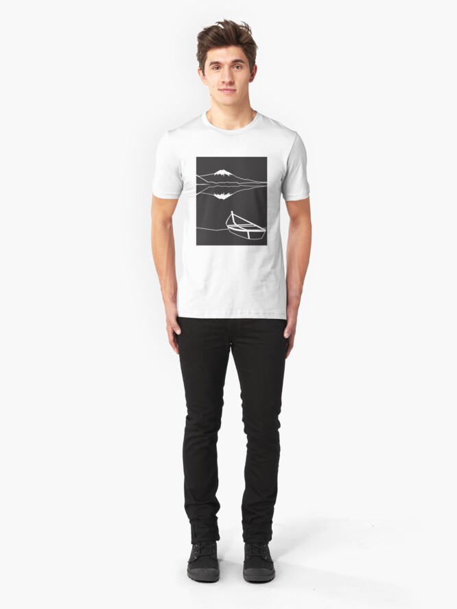 Alternate view of Mount Fuji night Slim Fit T-Shirt