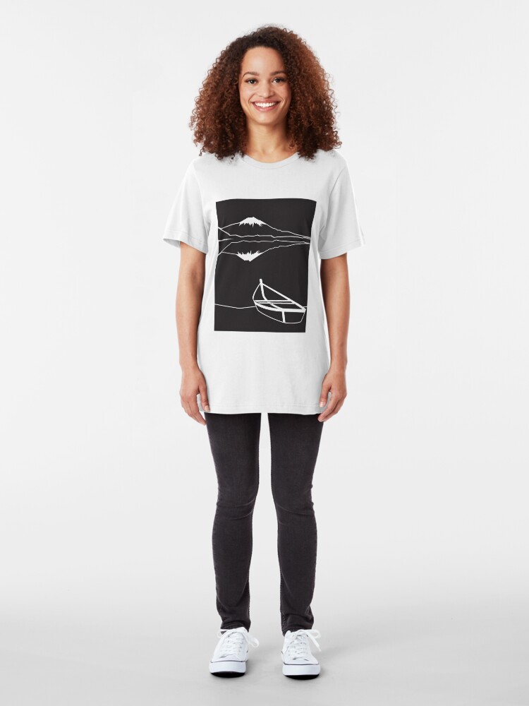 Alternate view of Mount Fuji night Slim Fit T-Shirt