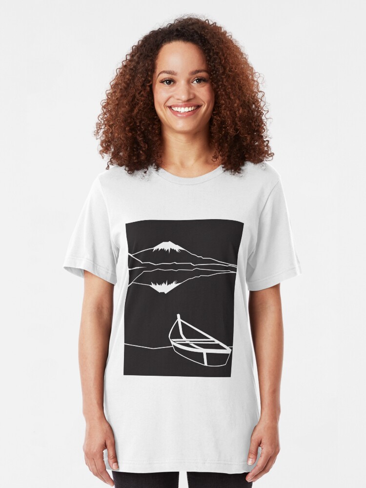 Alternate view of Mount Fuji night Slim Fit T-Shirt
