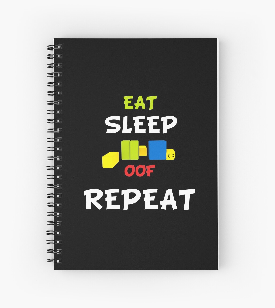 Roblox Oof Gaming Noob Spiral Notebook By Nice Tees Redbubble - roblox oof gaming noob graphic t shirt dress