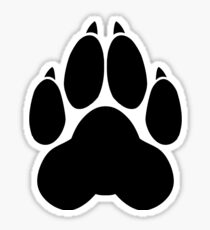 Wolf PawPrint Sticker