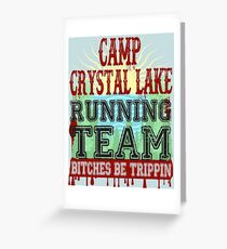Camp Crystal Lake Running Team Greeting Card