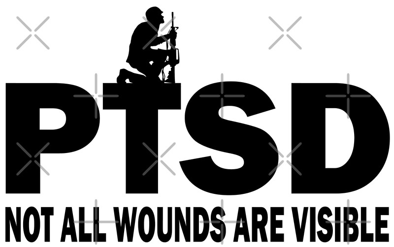 "PTSD Male Soldier" by tommytbird Redbubble