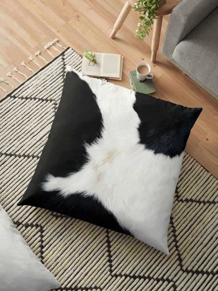 black and white floor pillow
