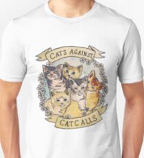 Camiseta ajustada Gatos contra llamadas de gato
