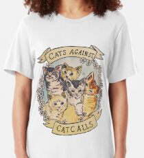 Katzen gegen Katzenanrufe Slim Fit T-Shirt