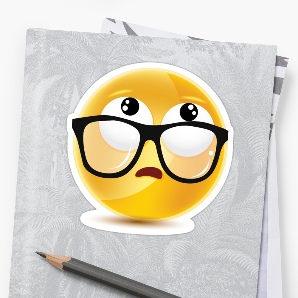 Emoji Nerd Sticker By Josipa6 Redbubble