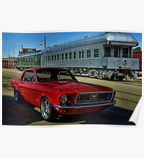1968 Mustang "At the Station" Poster
