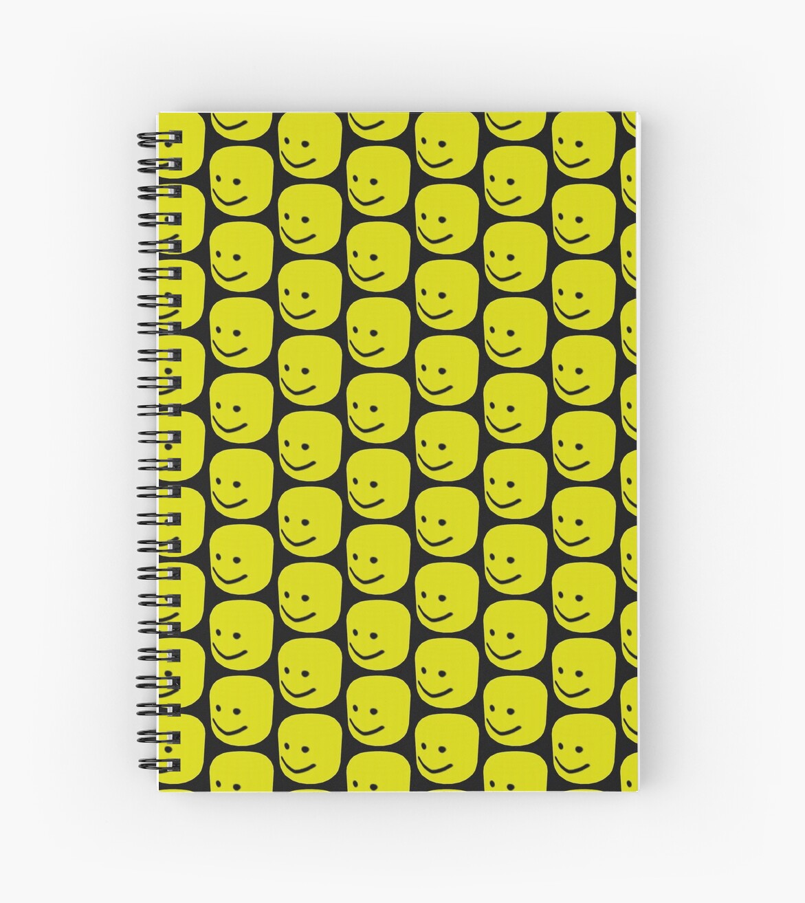 Roblox Noob Big Head Gift For Gamers Spiral Notebook By Smoothnoob Redbubble - roblox noob roblox noobs army roblox roblox gifts