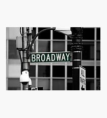 Broadway sign New York Photographic Print