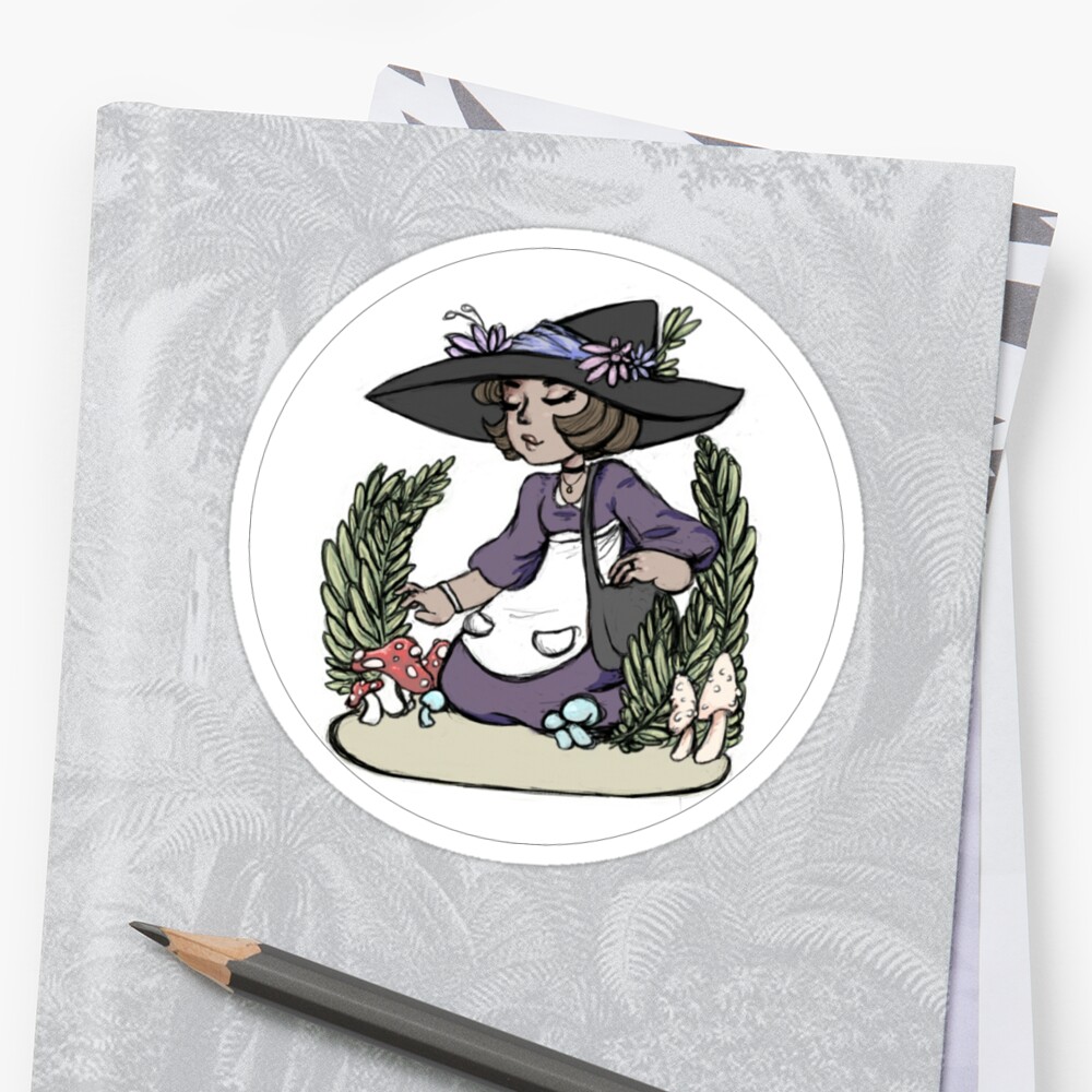 "Herb Gatherer" Sticker by beckums Redbubble