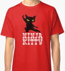 Ninja Kitty Retro Poster Classic T-Shirt