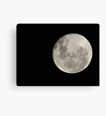 The moon and its craters Canvas Print