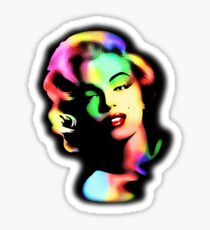 Marilyn Monroe Regenbogenfarben Sticker