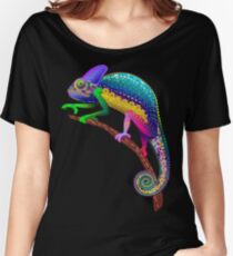 Chameleon Fantasy Rainbow Colors Women's Relaxed Fit T-Shirt