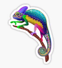 Chamäleon-Fantasie-Regenbogen-Farben Sticker