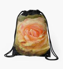 Damaged ~ a Rose with a Message Drawstring Bag