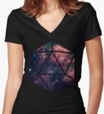 D20 Fairy Dust Women's Fitted V-Neck T-Shirt