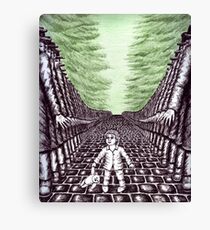 Nightmare surreal pen ink and pencil drawing Canvas Print