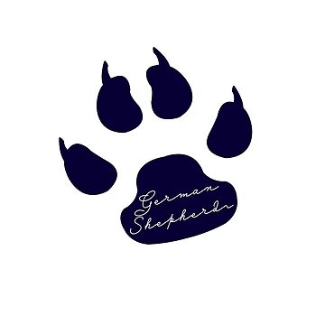 German shepherd sale paw print