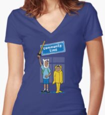 Community Time! Women's Fitted V-Neck T-Shirt
