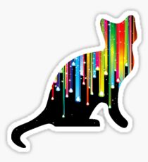 Star Struck Sitting Cat Sticker