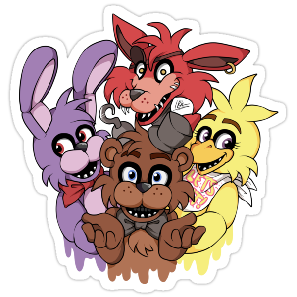 "Five Nights at Freddys!" Stickers by InkyBlackKnight | Redbubble