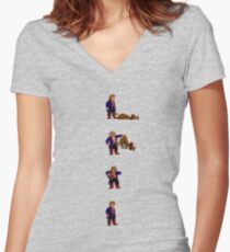 Guybrush and... Guybrush! (Monkey Island 2) Women's Fitted V-Neck T-Shirt
