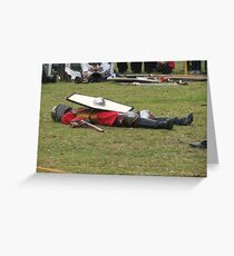 Death Of A Knight Greeting Card