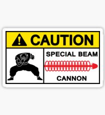 CAUTION - SPECIAL BEAM CANNON Sticker