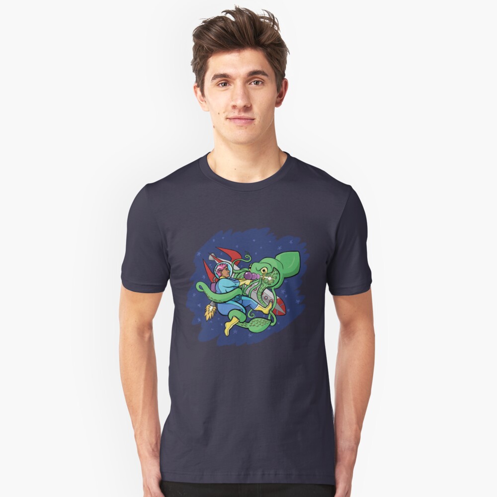 Sincerity vs. the Space Squid (textless version) Slim Fit T-Shirt