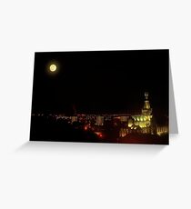 Full Moon over Glasgow Cathedral Greeting Card