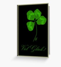 Viel Glück - Kleeblatt Greeting Card
