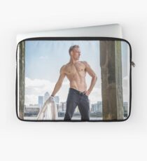 Muscle Beauty at Low Tide with Daniel, shirt in hand Laptop Sleeve