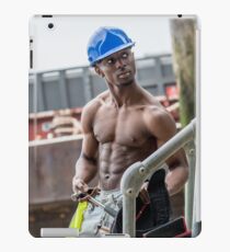 Workman at Low Tide on the Thames River with Frank iPad Case/Skin