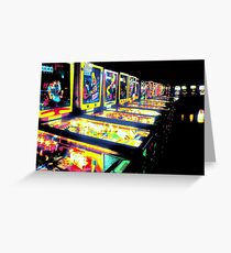 Pinball Arcade Greeting Card