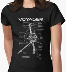 Voyager Program - White Ink Women's Fitted T-Shirt