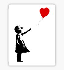 Girl with Balloons Sticker