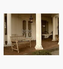 Bench By Front Door To Ringwood Manor Photographic Print