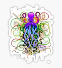 Octopus Psychedelic Luminescence Sticker