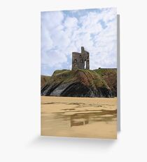 old castle cliff ruin ballybunion Greeting Card
