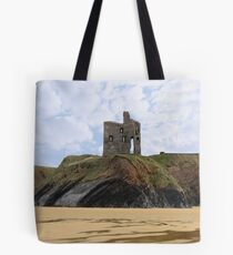 old castle cliff ruin ballybunion Tote Bag