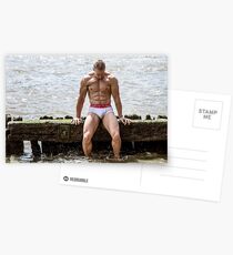 Physique on the Thames at Full Tide with Stephan Postcards