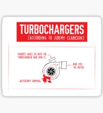 How Turbochargers work: by Jeremy Clarkson (red version) Sticker