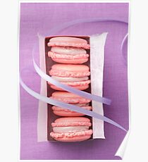 Pink macarons Poster