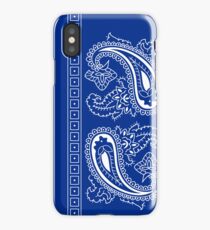 Blue and White Paisley Bandana iPhone Case